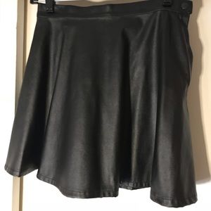 American apparel black vegan leather skirt